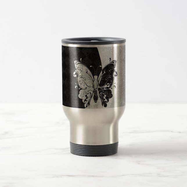 Two Tone Butterfly Travel Mug (Center)
