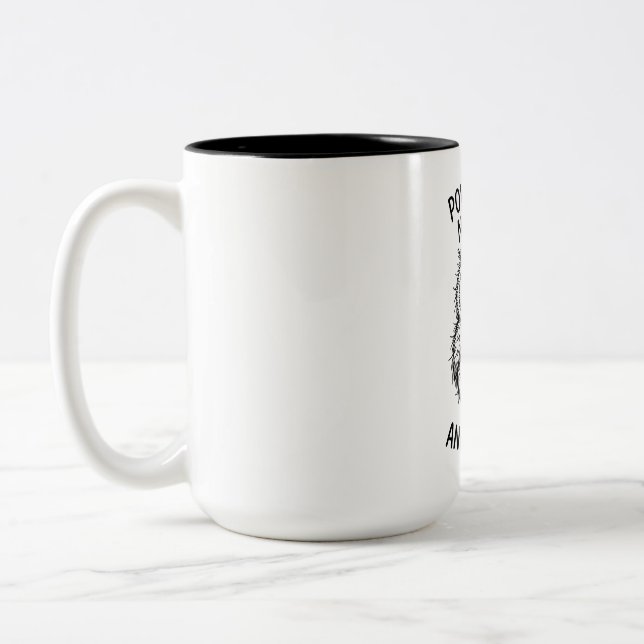 Two-Tone Cheeky Owl Mug Funny Humour Coffee Gift (Left)