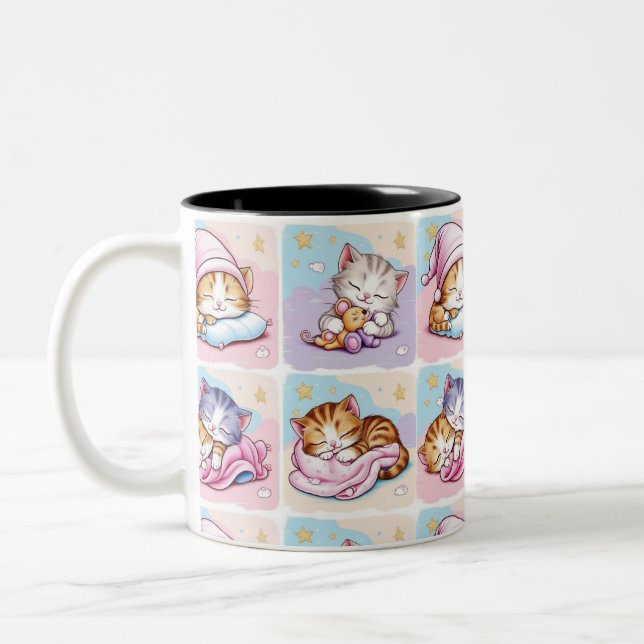 Two-Tone Coffee Mug Dream Kitten (Left)