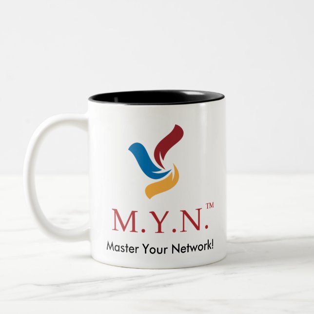 Two Tone Coffee Mug - MYN Logo (Left)