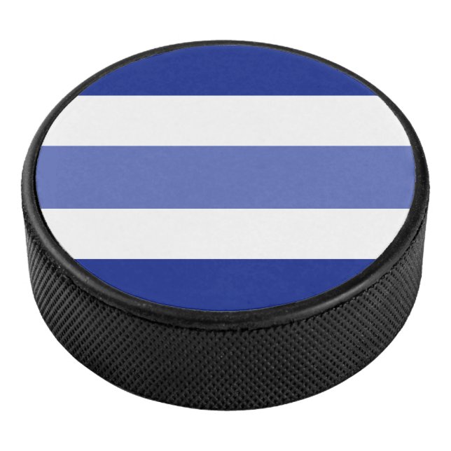 Two-tone Colours Stripes  Hockey Puck (3/4)