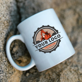 Two-Tone Custom Business Logo Branded Coffee Mug