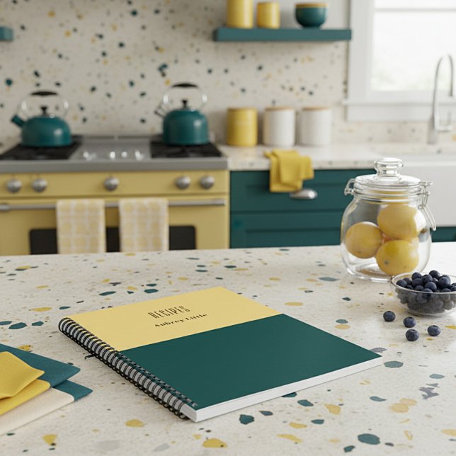 Two tone custom personalised recipe notebook (Creator Uploaded)