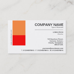Two Tone Decor - Orange and Red Business Card