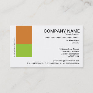 Two Tone Decor - Orange Brown and Martian Green Business Card