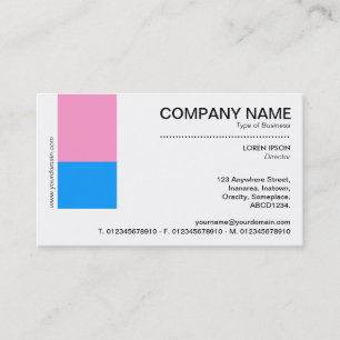 Two Tone Decor - Pink and Blue Business Card