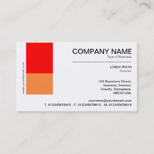 Two Tone Decor - Red and Orange on White Business Card