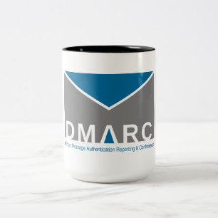 Two-Tone DMARC Logo Mug, 15 oz Coffee Mug