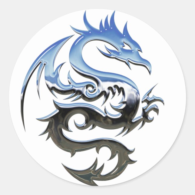 two tone dragon stickers (Front)
