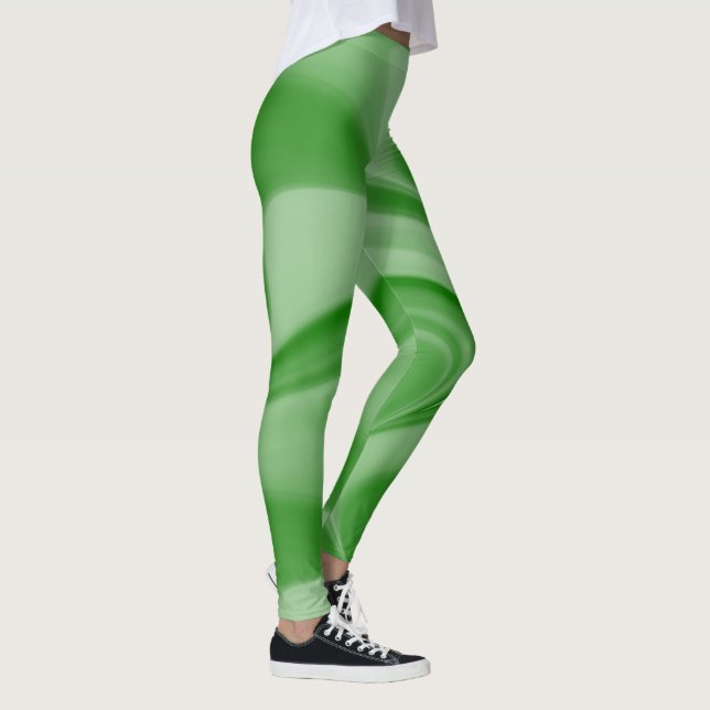 Two Tone Emerald Swirl Leggings (Right)