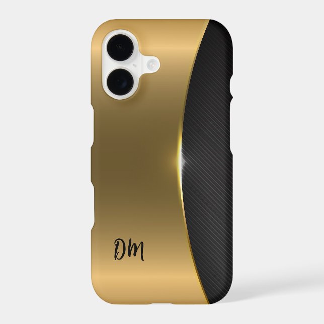 Two Tone Gold Black Monogram (Back)