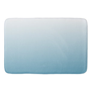 Two-tone gradient ombre angel blue bath mat