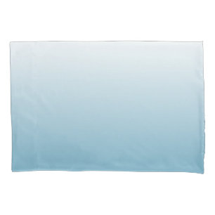 Two-tone gradient ombre angel blue pillowcase