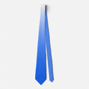Two-tone gradient ombre electric blue tie