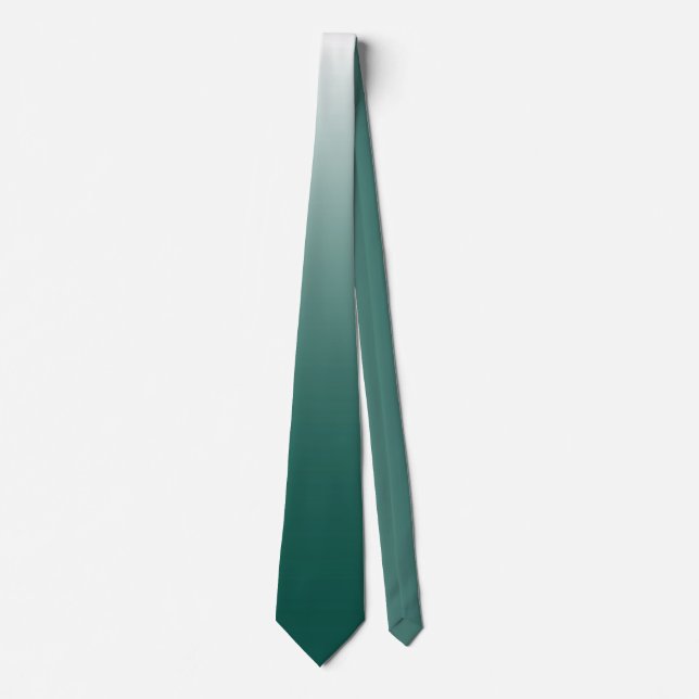 Two-tone gradient ombre green tie (Front)