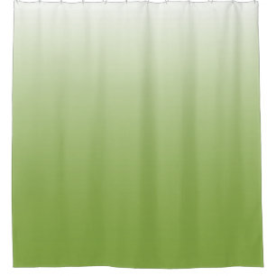Two-tone gradient ombre greenery green shower curtain