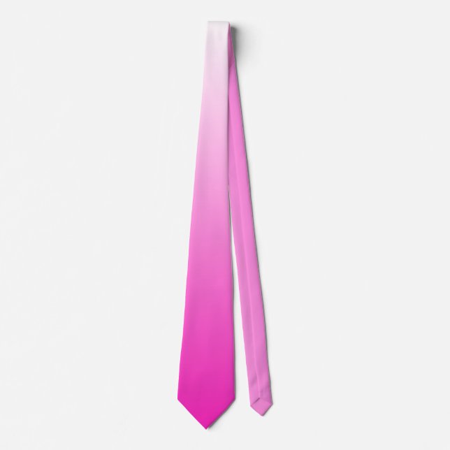 Two-tone gradient ombre hot pink tie (Front)