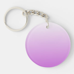 Two-tone gradient ombre lilac purple key ring