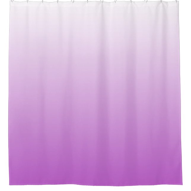 Two-tone gradient ombre lilac purple shower curtain (Front)