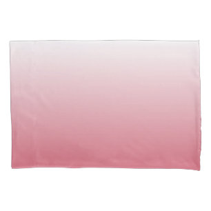 Two-tone gradient ombre salmon pink pillowcase
