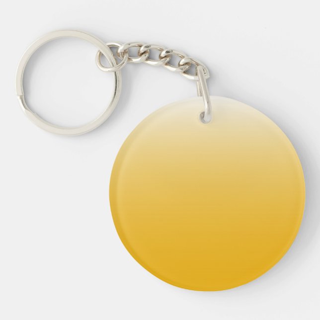 Two-tone gradient ombre yellow key ring (Front)