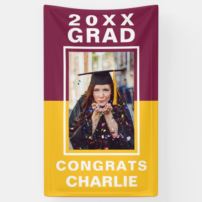 Two Tone Graduation Banner (Vertical)