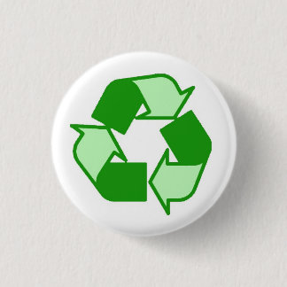 Two Tone Green on White Recycle button