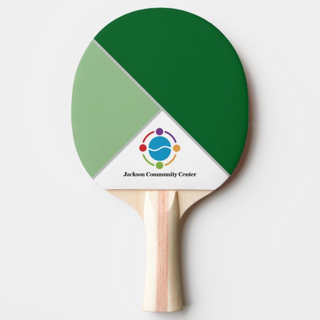 Two Tone Green Ping Pong Paddle with Your Logo (Front)