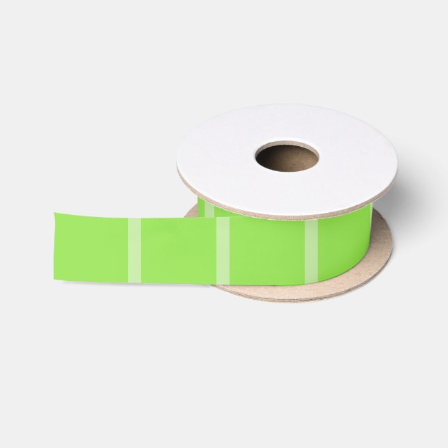 Two-Tone Green Striped Satin Ribbon (Spool)