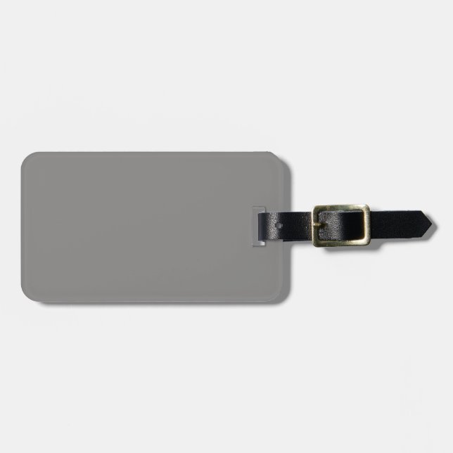 Two-Tone Grey Luggage Tag (Front Horizontal)
