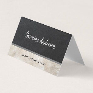 Two Tone Leather Consulting Business Card