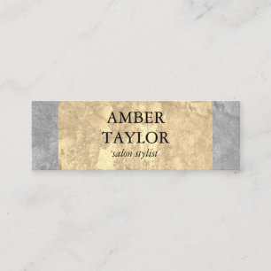 Two Tone Luxe Grunge Texture Mini Business Card
