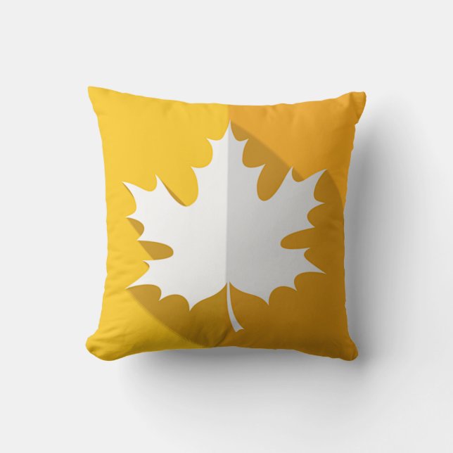 Two-tone Maple Leaves Cushion (Front)
