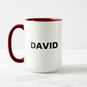 Two Tone Minimalist Custom Name Or Logo Mug