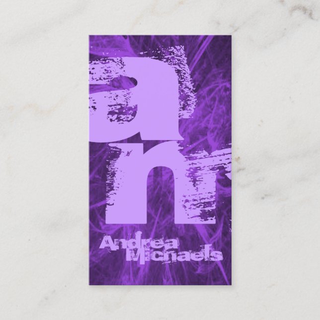 Two Tone Monogram Business Card (Front)