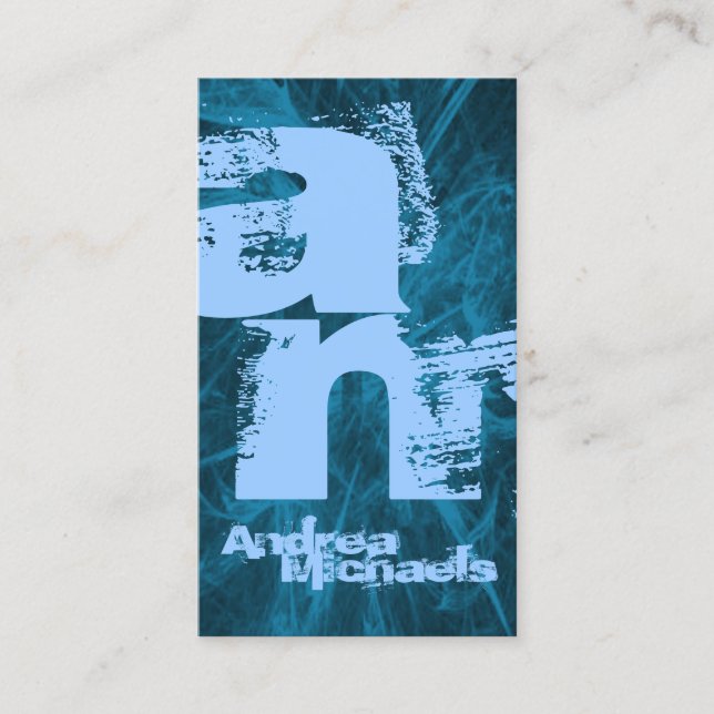 Two Tone Monogram Business Card (Front)