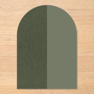 Two-Tone Moss Arch Acrylic Invitation – Customise