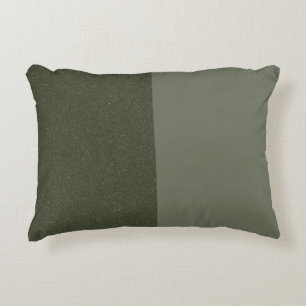 Two-Tone Moss Green Accent Pillow – Customisable