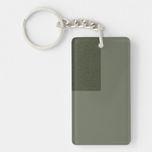 Two-Tone Moss Green Acrylic Keychain – Customise
