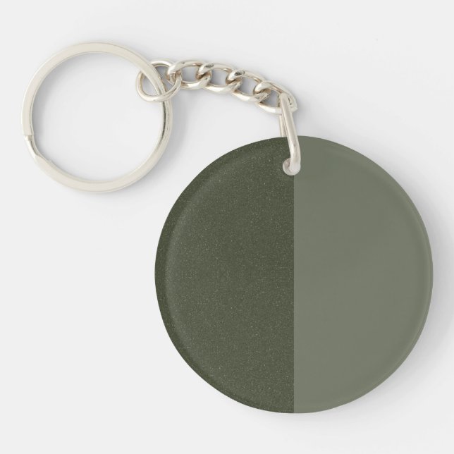 Two-Tone Moss Green Acrylic Keychain – Customise (Front)