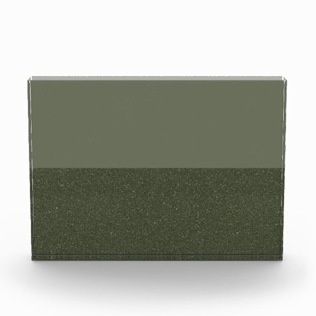 Two-Tone Moss Green Acrylic Photo Block (Front)