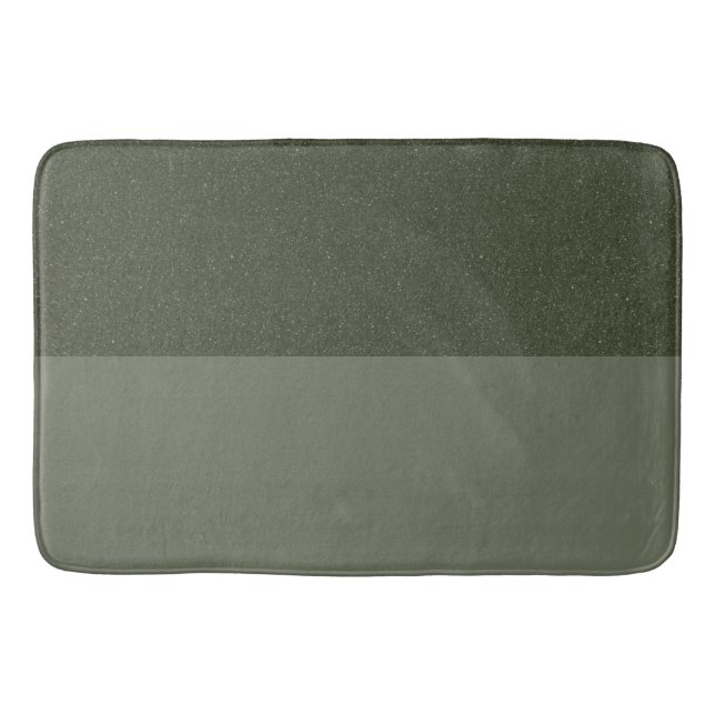Two-Tone Moss Green Bath Mat – Customisable (Front)