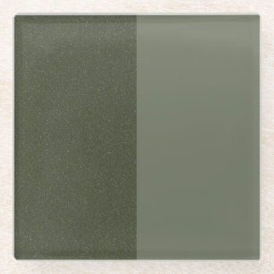 Two-Tone Moss Green Coaster – Customisable