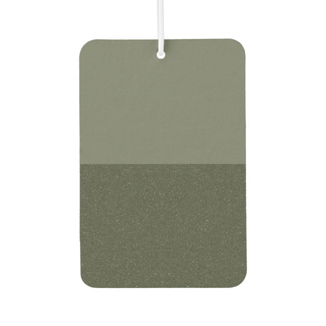 Two-Tone Moss Green Custom Air Freshener (Front)