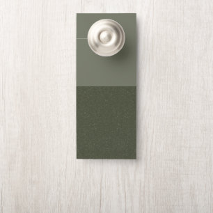 Two-Tone Moss Green Custom Door Hanger – Customise