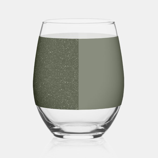 Two-Tone Moss Green Custom Glass (Left)