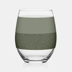 Two-Tone Moss Green Custom Glass