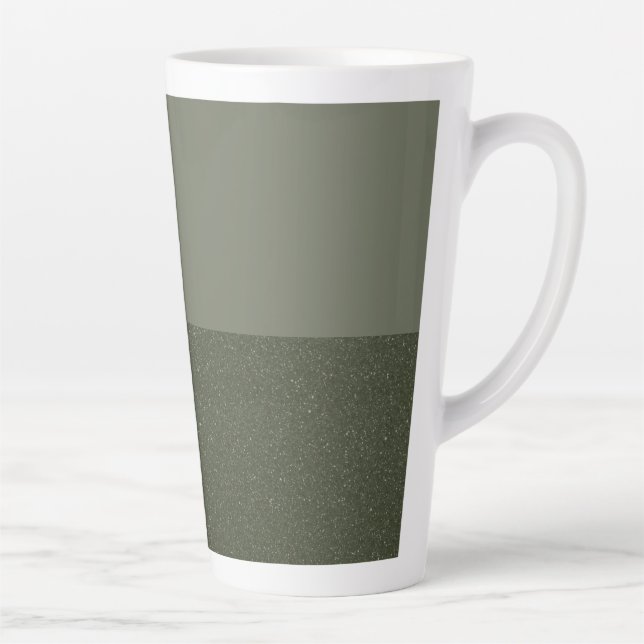Two-Tone Moss Green Custom Latte Mug (Right)