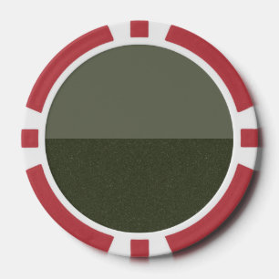 Two-Tone Moss Green Custom Poker Chip