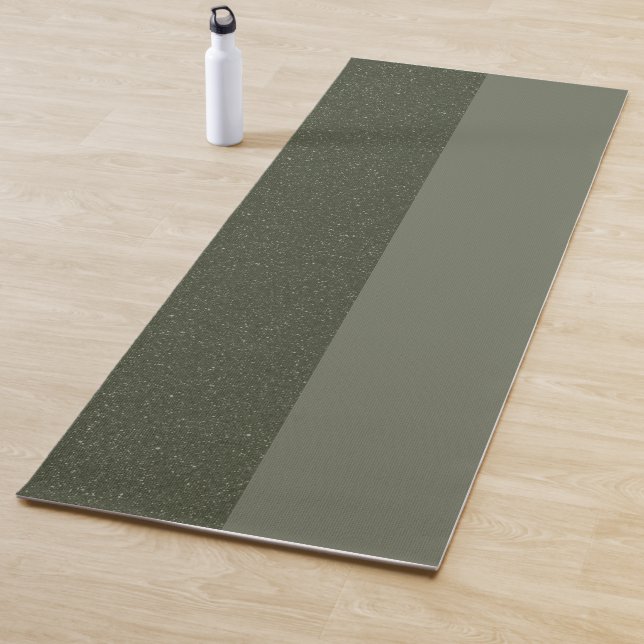 Two-Tone Moss Green Custom Yoga Mat (In Situ)